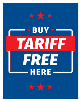 Tariff Free | Kiosk Sign - Patriotic