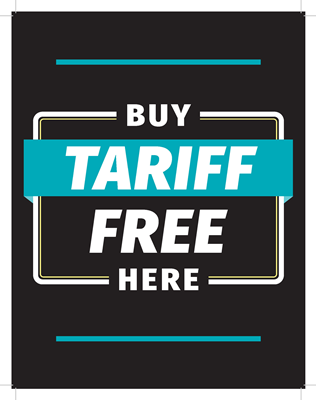 Tariff Free |  Kiosk Sign - Generic